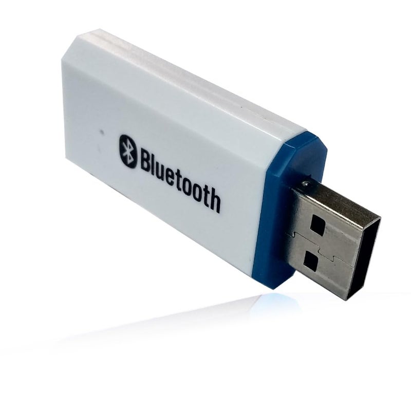 QOFOWIN محول بلوتوث USB QOFOWIN، محول صوت لاسلكي، مجموعة موسيقى للسيارة، محول بلوتوث لنظام الصوت المنزلي/السيارة، مكبرات صوت محمولة، (مدخل Aux) مع كابل 3.5 مم (يت-M1). - Image 1